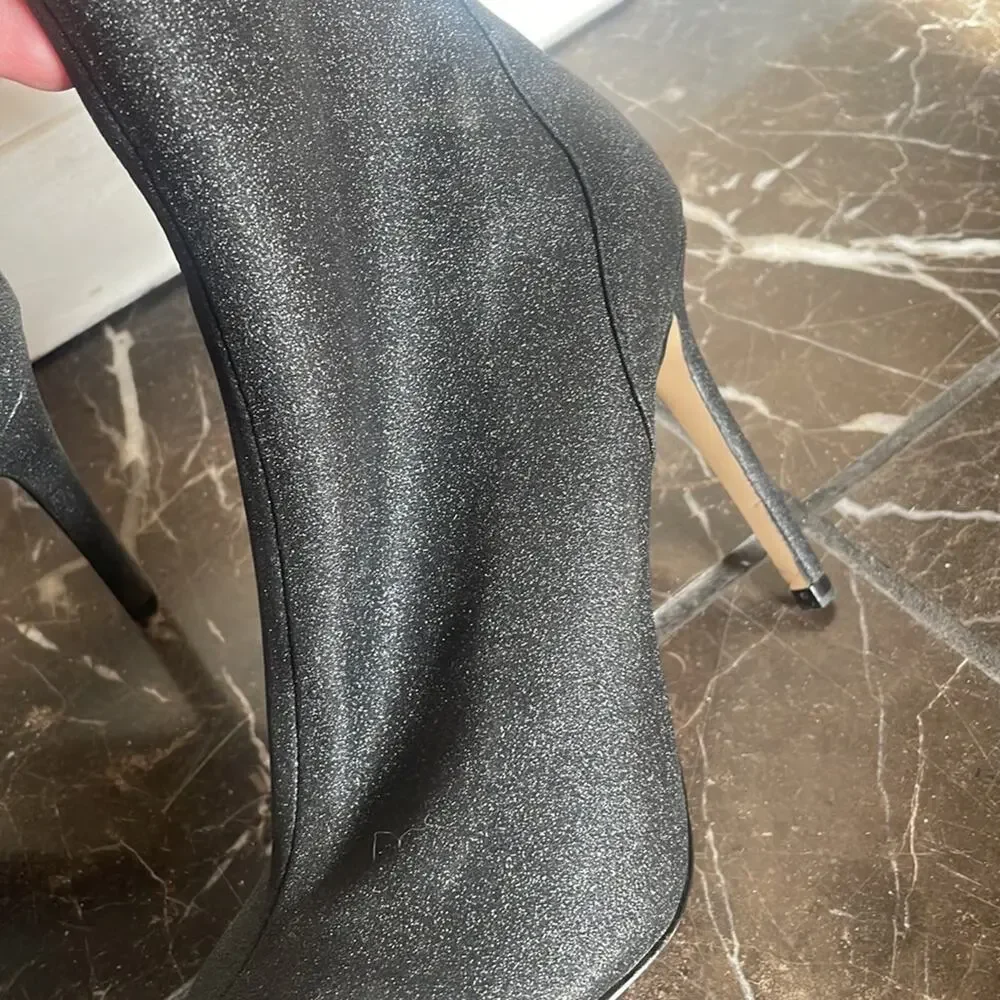 Jewel Badgley Mischka Stiletto Ankle Booties Size 7 Black